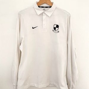 Nike SB Long Sleeve Polo. Size Large. White.